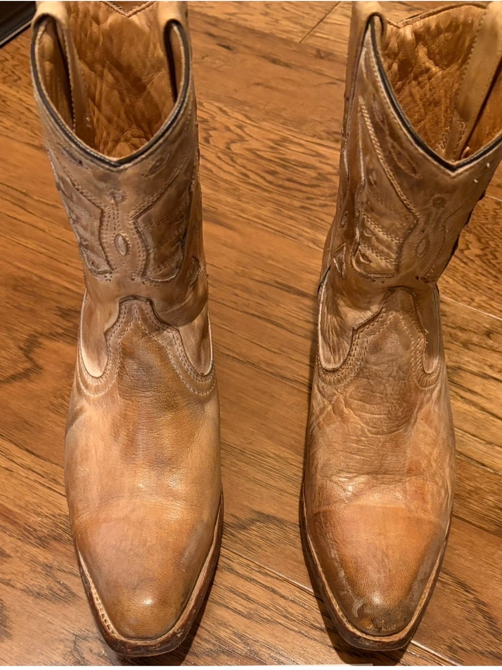 Women’s BedStu Leather Cowboy Boots 9.5